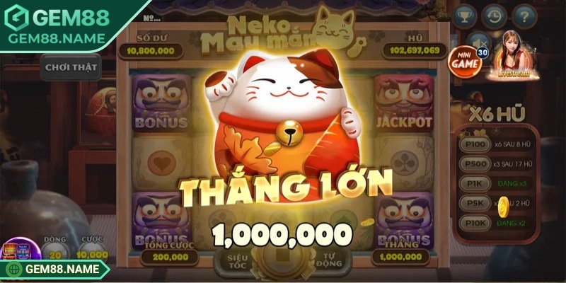 Neko May Mắn Gem88 – Slot Mèo Tài Lộc Cực Hot Hấp Dẫn 1 Tổng quan thông tin về Neko may mắn Gem88